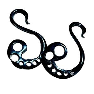 Pair Of 10 Gauge 10g Organic Hand Carved Hanging Earrings Horn